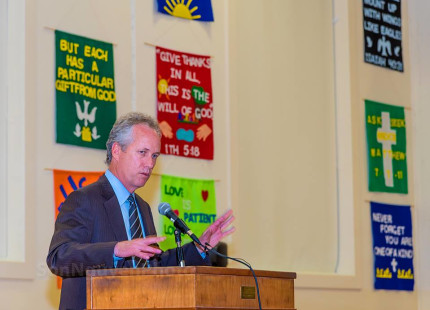 Mayor Greg Fischer spoke at Anniversary Gala