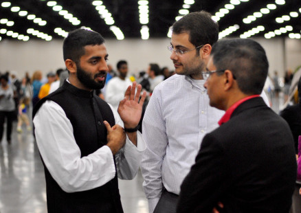Muhammad Ali Jenazah at Freedom Hall with Sikander Chowhan and Dr. Babar