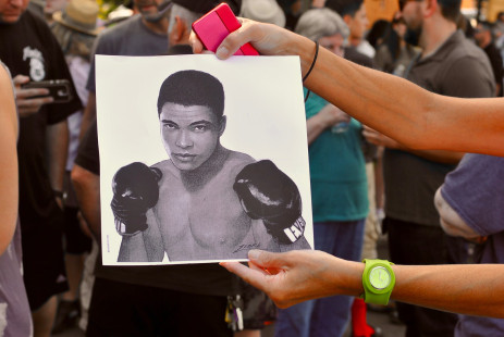 People paying tribute to Muhammad Ali's Janazah